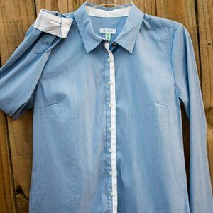 Blue and White Pinstripe